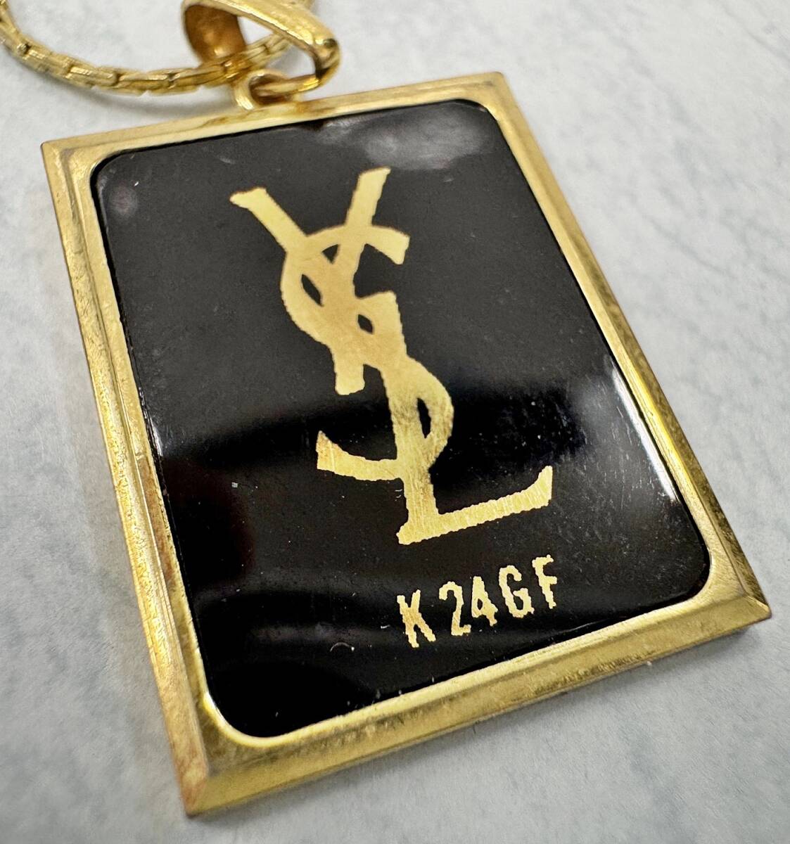 YSL イヴサンローラン ネックレス K24GF K18GF スクエア YSL イヴサンローラン ネックレス K24GF K18GF スクエア