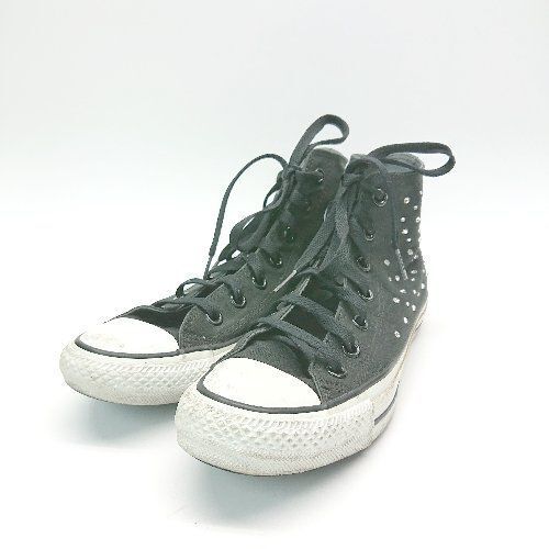 ◇ CONVERSE コンバース スワロフスキー ハイカット スニーカー サイズ24 ブラック レディース E