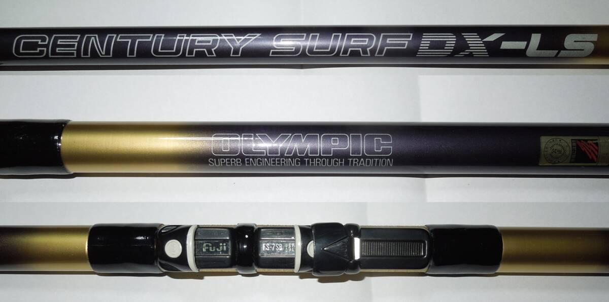 【全国送料無料】オリムピック 投竿3本セット OLYMPIC CENTURY SURF DX-LS 25-390 1本 NEW BLACKSPIN 390 2本