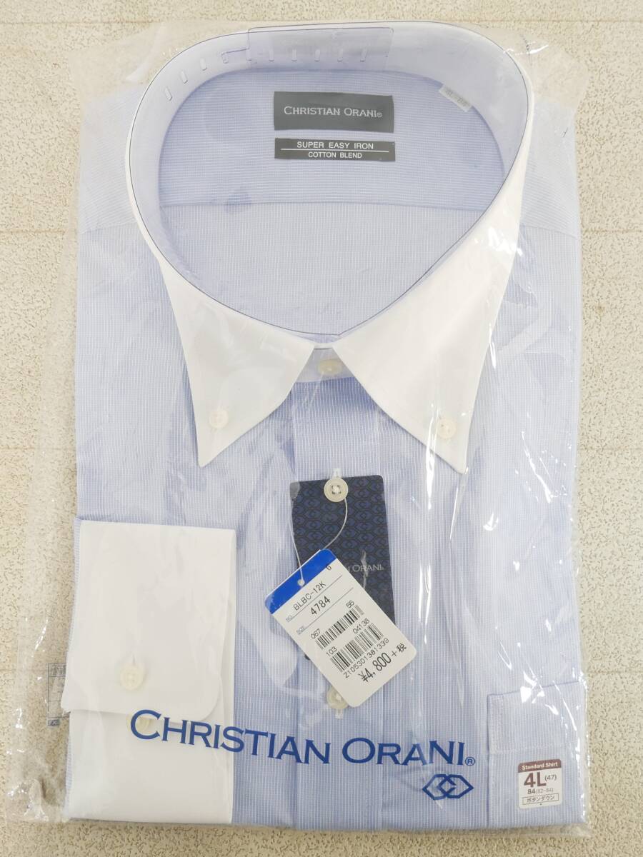 ■CHRISTIAN ORANI クリスチャンオラーニ◇ワイシャツ 半袖 4L(47)サイズ【BLBC-12K】■