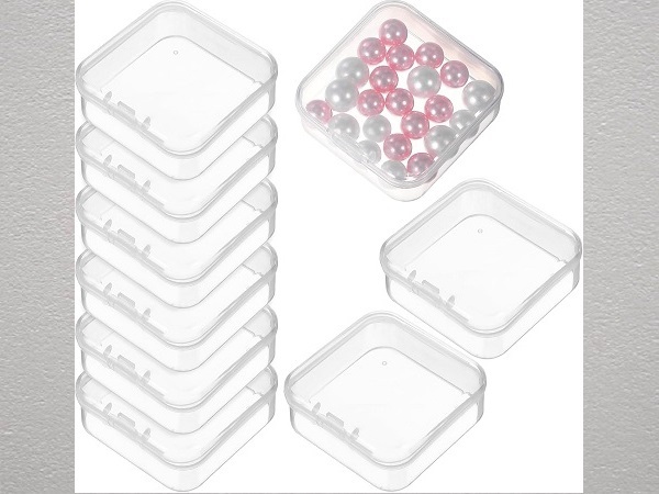NUOLUX 小分け アクセサリーケース 23個(gè)セット 新品 ジュエリー 小物収納 イヤースタッド プラスチック パー 5.5X5.5X2cm 透明 蓋付き