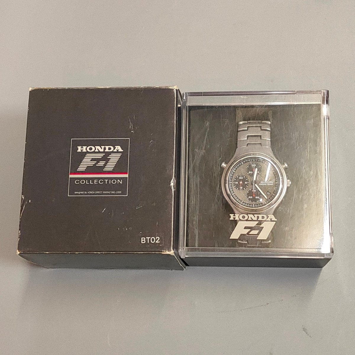 HONDA ホンダ F-1 グランプリレーシングチーム YM57-6A00 デイト クロノグラフ クォーツ 不動 動作未確認 ジャンク品　1217013/SR19S