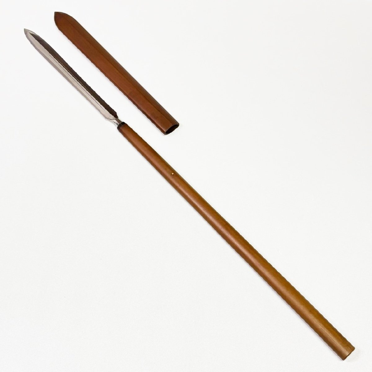 山城國(guó)住 石塔助光作 在銘 槍 武具 真剣 日本刀 刀剣 登録証付　/T19