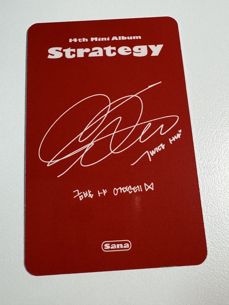 TWICE【サナ】直筆サイン入り☆strategy公式トレカ(サイン TWICE【サナ】直筆サイン入り☆strategy公式トレカ(サイン