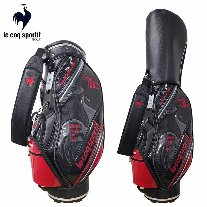 【オンラインショップ】 ビッグロゴデザイン sportif★LG5SCB10M coq 新品★ルコック★le カート 3.4kg★【BKRD】ブラック/レッド キャディバッグ★2025★9型 ルコック