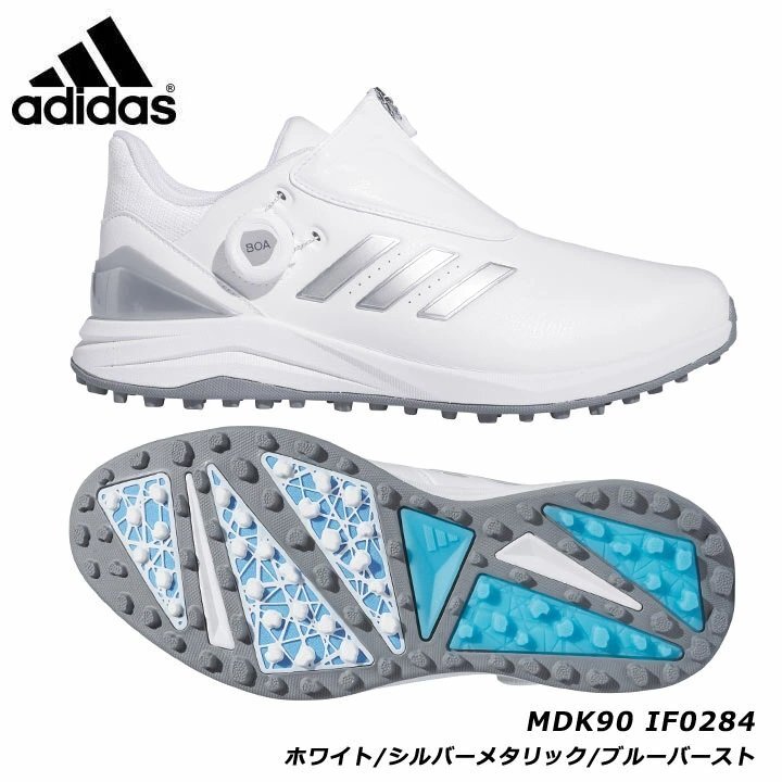 国内外の人気が集結 ボア 新品★アディダス★MDK90★ソーラーモーション 24 シューズ★BOA★【IF0284】ホワイト/シルバー/ブルー★26.5cm★日本 スパイクレス 26.5cm