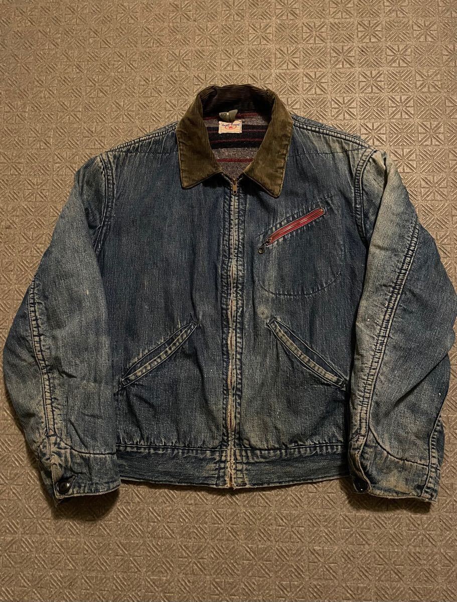 50s 60s USA製 ANVIL デニムジャケット 縦落ち ブランケット 50s 60s USA製 ANVIL デニムジャケット 縦落ち ブランケット