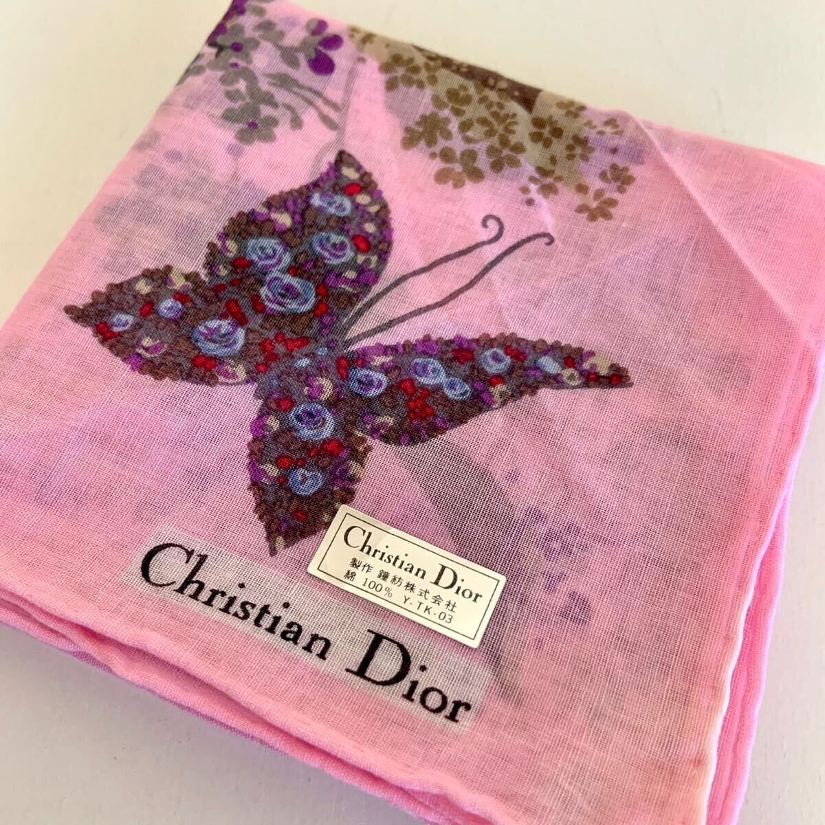 未使用 Christian Dior クリスチャンディオール 大判ハンカチ 2 未使用 Christian Dior クリスチャンディオール 大判ハンカチ 2