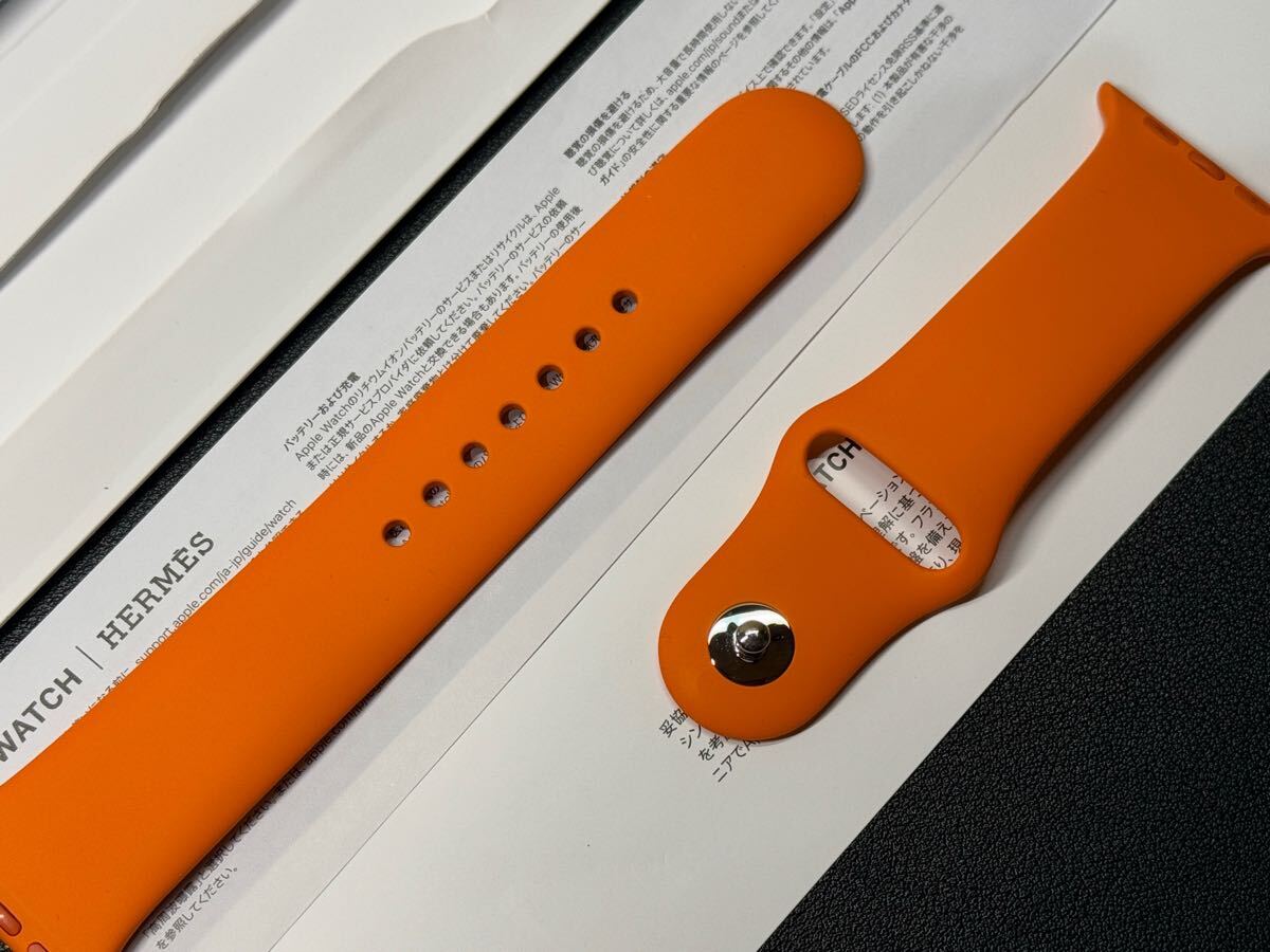 ☆即決 美品 Apple Watch HERMES Series9付属 限定 オレンジ スポーツバンド 45mm 44mm 純正 アップルウォッチ エルメス ラバーバンド 048 ☆即決 美品 Apple Watch HERMES Series9付属 限定 オレンジ スポーツバンド 45mm 44mm 純正 アップルウォッチ エルメス ラバーバンド 048