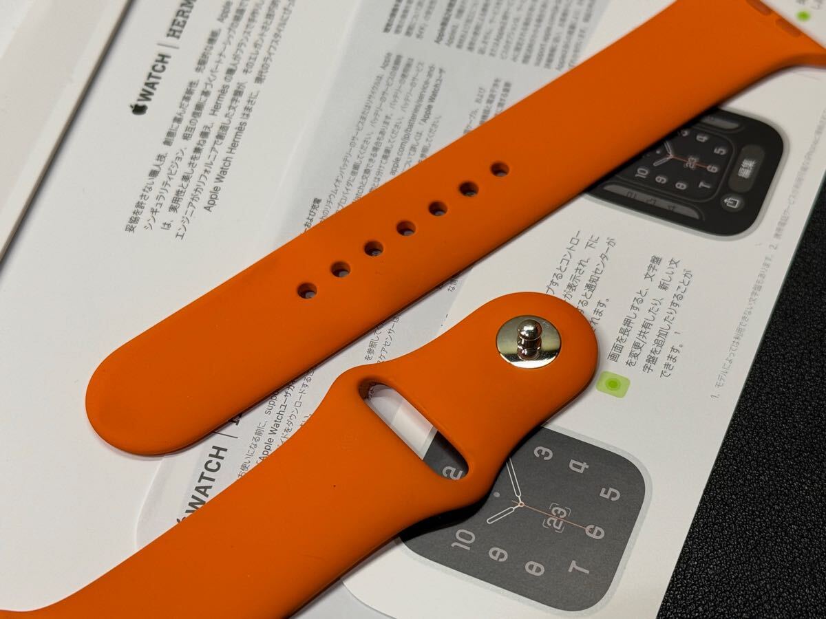 ☆即決 Apple Watch HERMES 限定 オレンジ スポーツバンド 46mm 45mm 44mm 純正 アップルウォッチ エルメス ラバーバンド 070 ☆即決 Apple Watch HERMES 限定 オレンジ スポーツバンド 46mm 45mm 44mm 純正 アップルウォッチ エルメス ラバーバンド 070