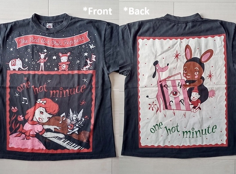 XLsize Red Hot Chili Peppers レッドホットチリペッパーズ レッチリ one hot minute バンド ビンテージスタイル プリントTシャツ*BIO 新品