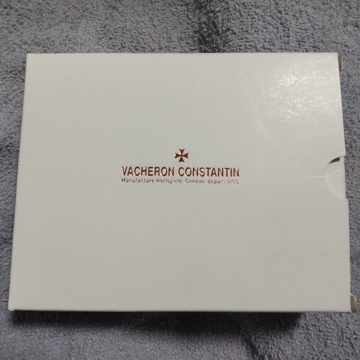 VACHERON CONSTANTIN 時計 携帯 ソフト ケース ヴァシュロン コンスタンタン ポーチ 濃灰色 黒色 系 ベロア スエード 調 高級感 あり 横型