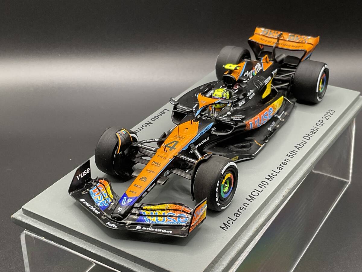 【VUSE仕様】1/43 スパーク マクラーレンMCL60 5th アブダビGP 2023 #4 L.ノリス