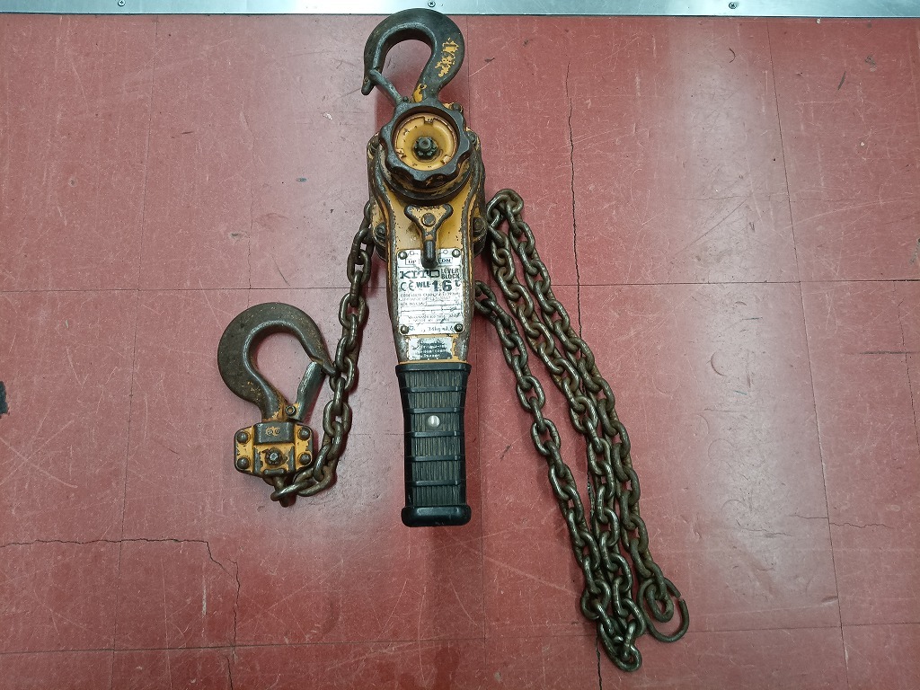 中古品 KITO キトー 1.6t レバーブロック LB016 揚程1.5m