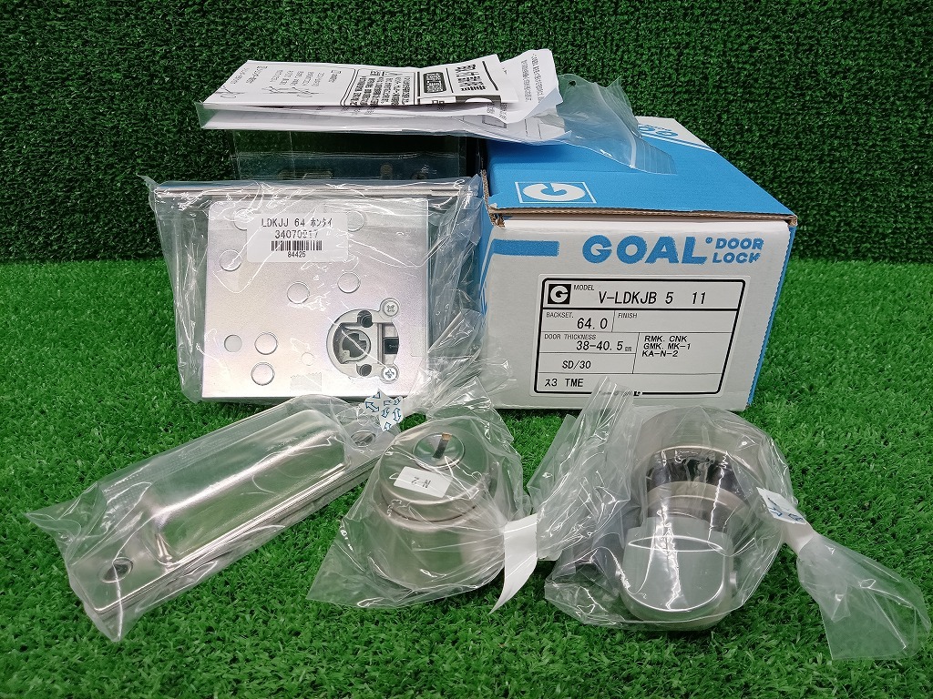 未使用品 GOAL ゴール 取付可能扉厚 38~40.5mm ドアハンドル錠 V-LDKJB 5 11 【3】