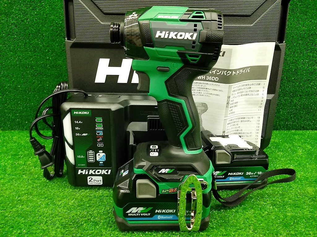 未使用品 HiKOKI ハイコーキ 36V マルチボルト コードレス インパクトドライバ WH36DD (2XHLSZ) マルチボルトバッテリー2個充電器付【2】