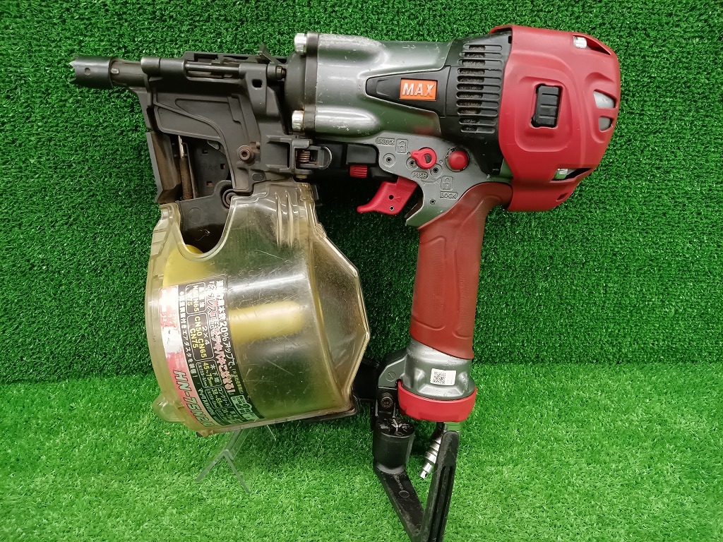 中古品 MAX マックス 75mm 高圧 コイルネイラ 釘打機 HN-75N2(D) 本体のみ