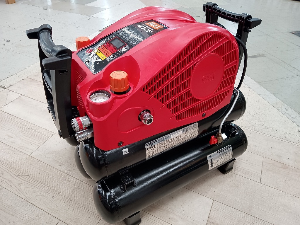 中古品 MAX マックス 高圧 エアコンプレッサー AK-HH1270E タンク27L