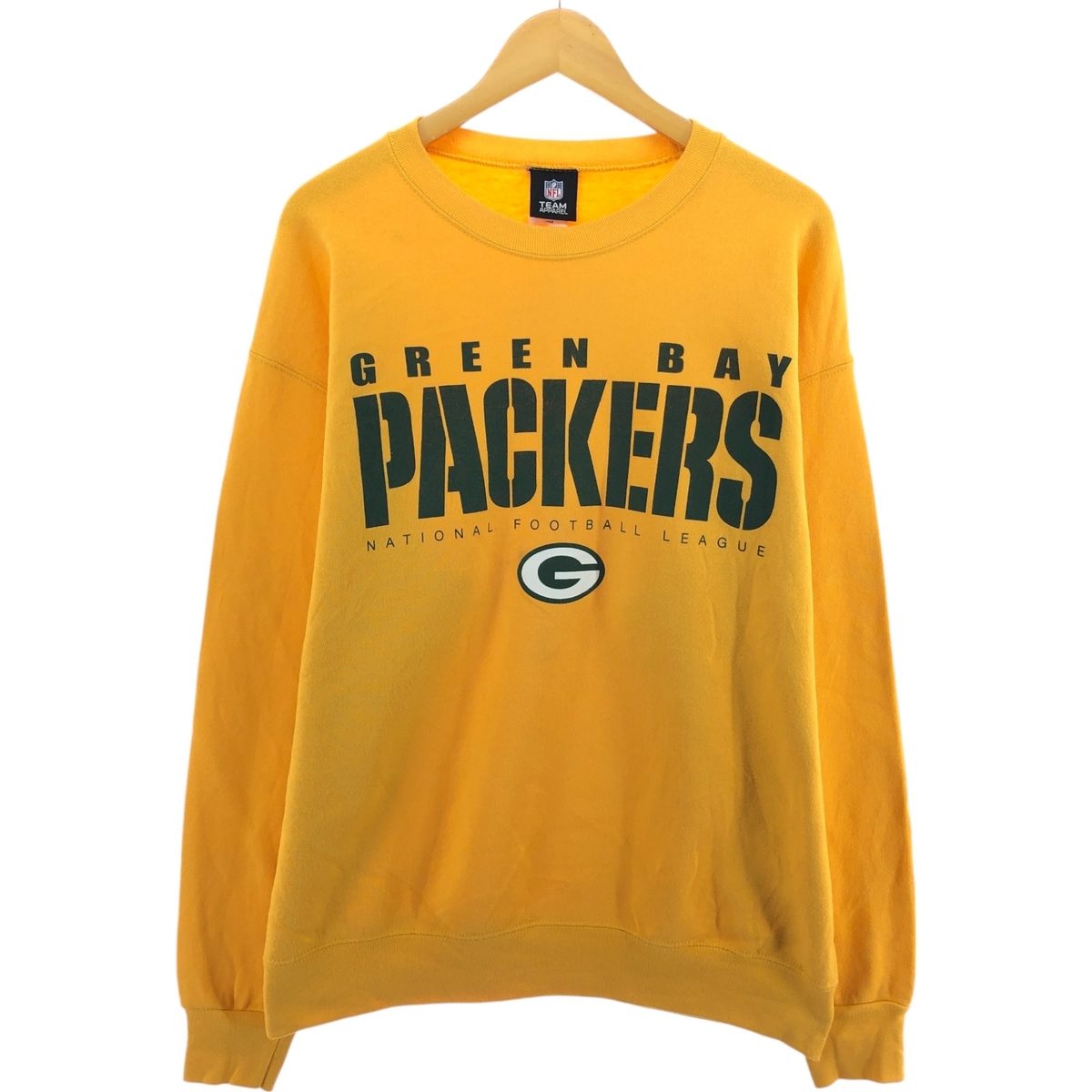 古着 NFL TEAM APPAREL NFL GREEN BAY PACKERS グリーンベイパッカーズ ロゴスウェットシャツ トレーナー メンズL相当 /eaa509493