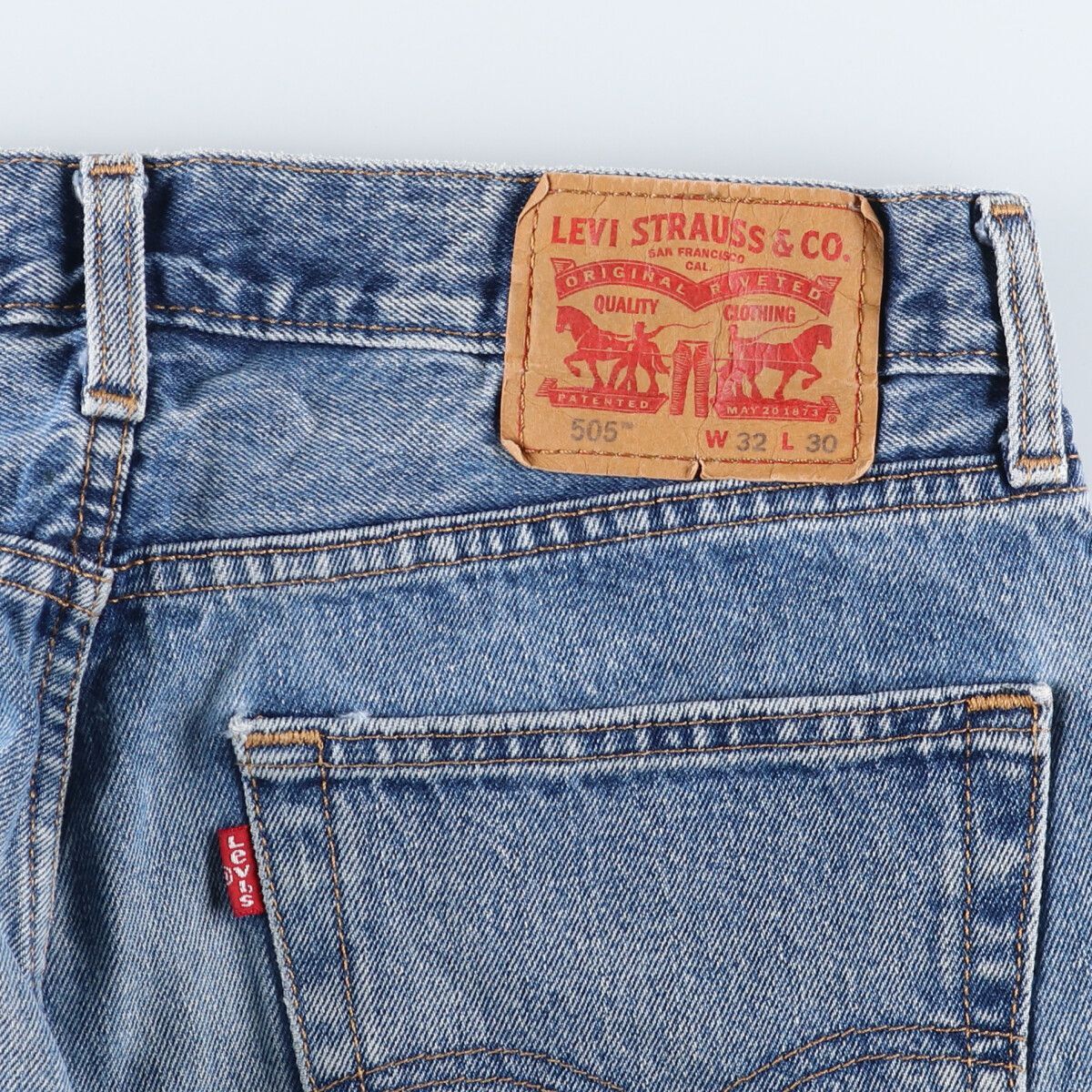  б/у одежда Levi's Levi's 505 REGULAR FIT конический Denim брюки мужской w32 соответствует /eaa498261