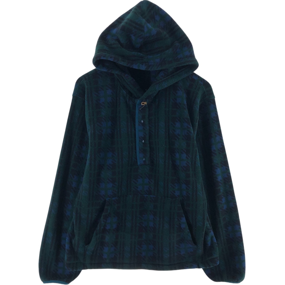 古着 80年代 エルエルビーン L.L.Bean 総柄 ハーフスナップ フリースプルオーバーパーカー メンズL相当 ヴィンテージ /eaa512256