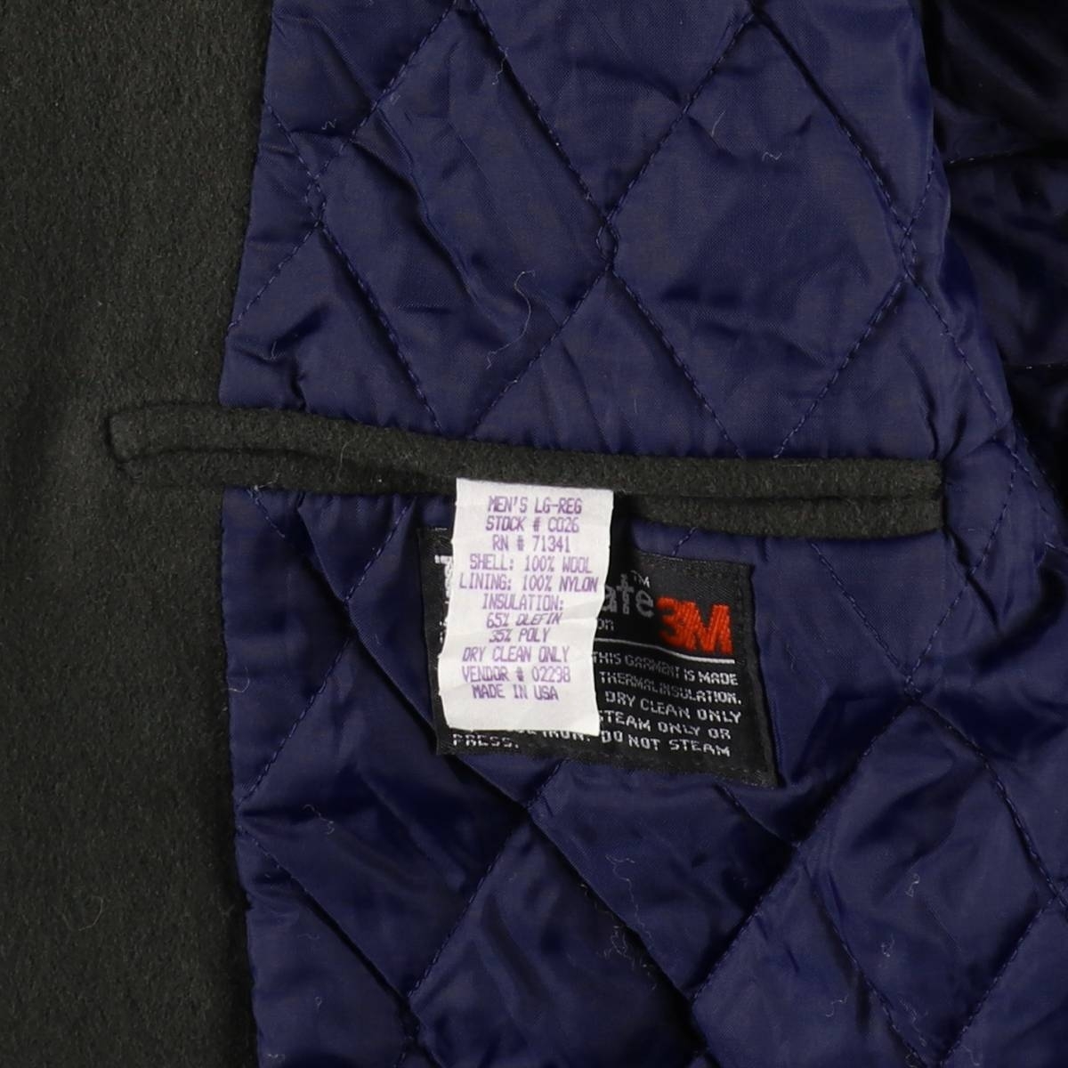 古着 80年代 エルエルビーン L.L.Bean THINSULATE シンサレート 中綿入り ウールテーラードジャケット USA製 メンズXL相当 /eaa512937