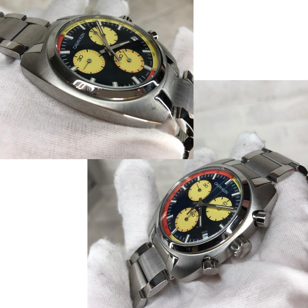 Calvin Klein カルバンクライン 箱有 調(diào)整コマ付き クロノグラフ Achieve アチーブ K8W3714N 腕時計 MH632025011505