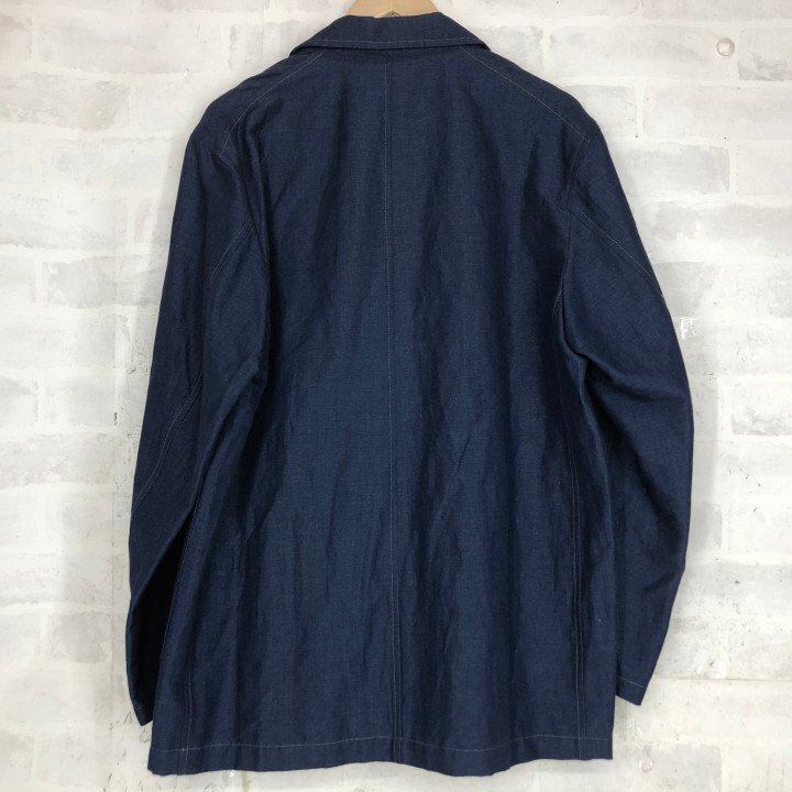 EDIFICE エディフィス コットン/リネン 3B テーラードジャケット SIZE: 46 ネイビー MH632025011018