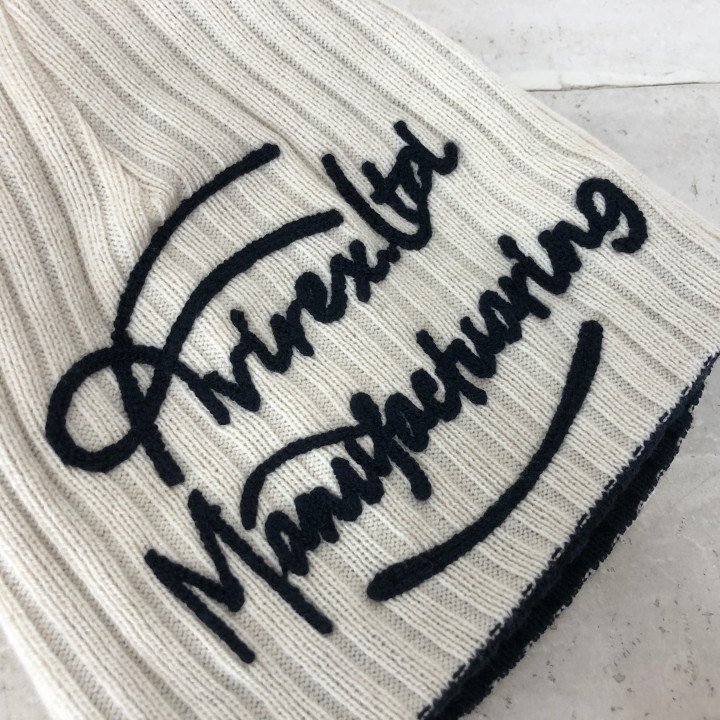 AVIREX ヴィレックス ロゴ刺繍 ビーニー ニット帽 ホワイト MU632025012906_画像3