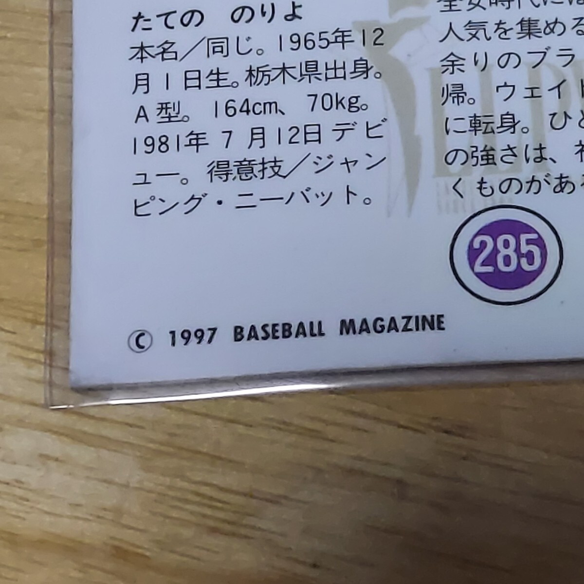BBM1997　女子プロレスカード 　立野記代