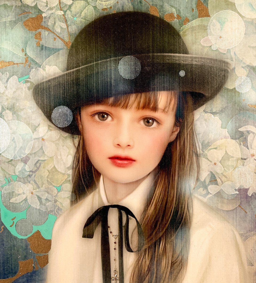 絵画 横田美晴作 「冬の草原で遊ぶ少女」 絵画 横田美晴作 「冬の草原で遊ぶ少女」 - 絵画