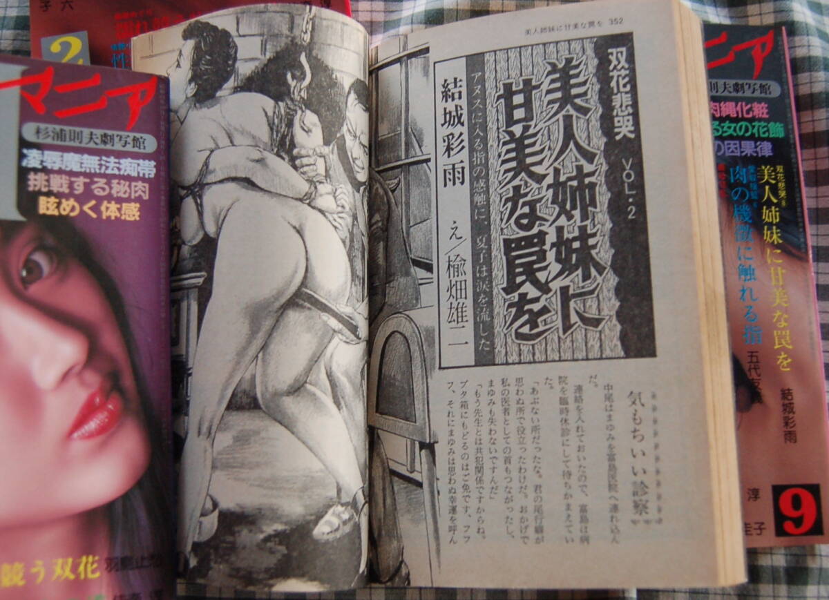 SMマニア 1987, 1991, 1992 7冊(cè)まとめて【送料無(wú)料 結(jié)城彩雨と楡畑雄二 美姉妹?肛姦の罠 (含初回,最終回)、魔虐の実験病棟(含初回)】中古