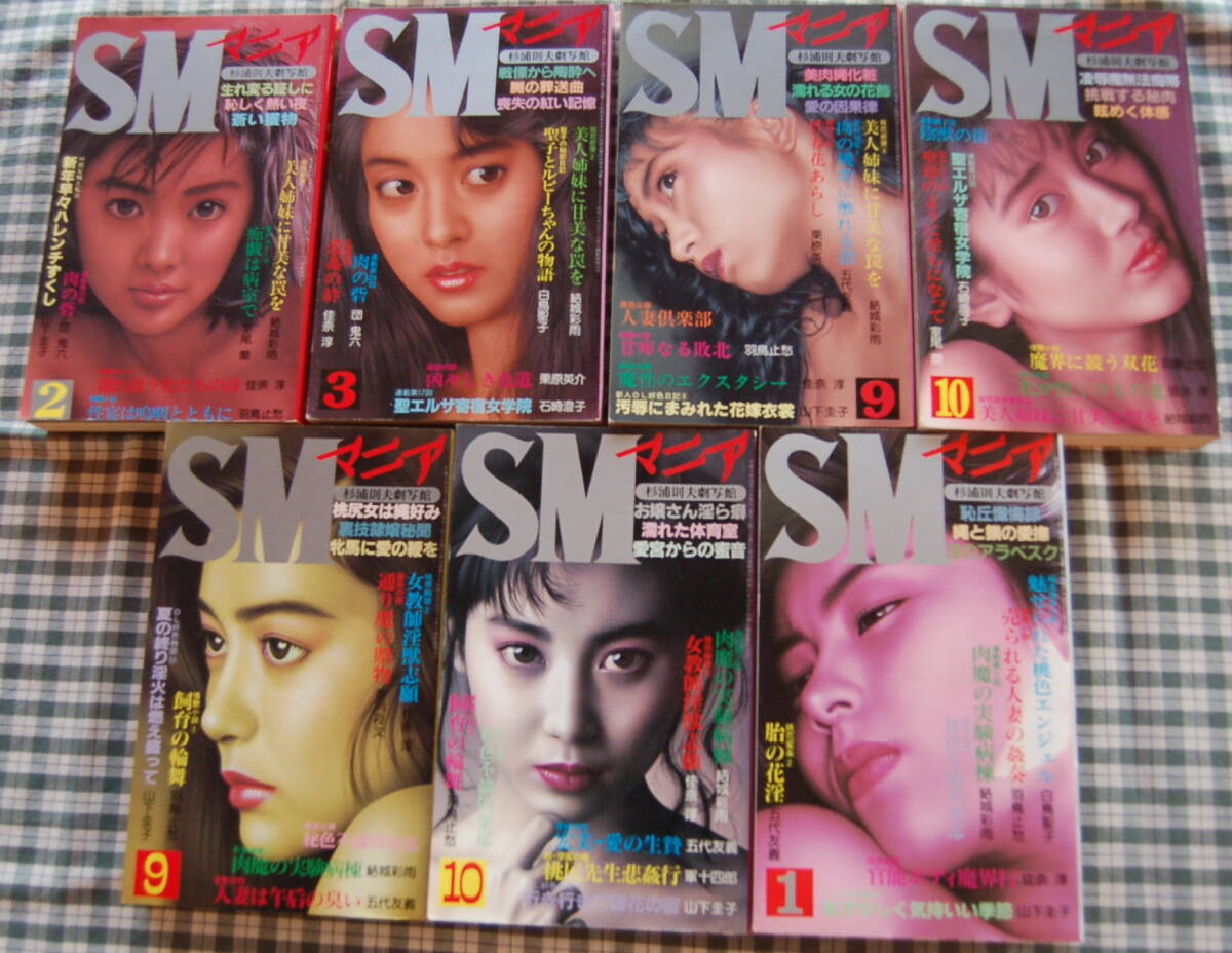 SMマニア 1987, 1991, 1992 7冊(cè)まとめて【送料無(wú)料 結(jié)城彩雨と楡畑雄二 美姉妹?肛姦の罠 (含初回,最終回)、魔虐の実験病棟(含初回)】中古