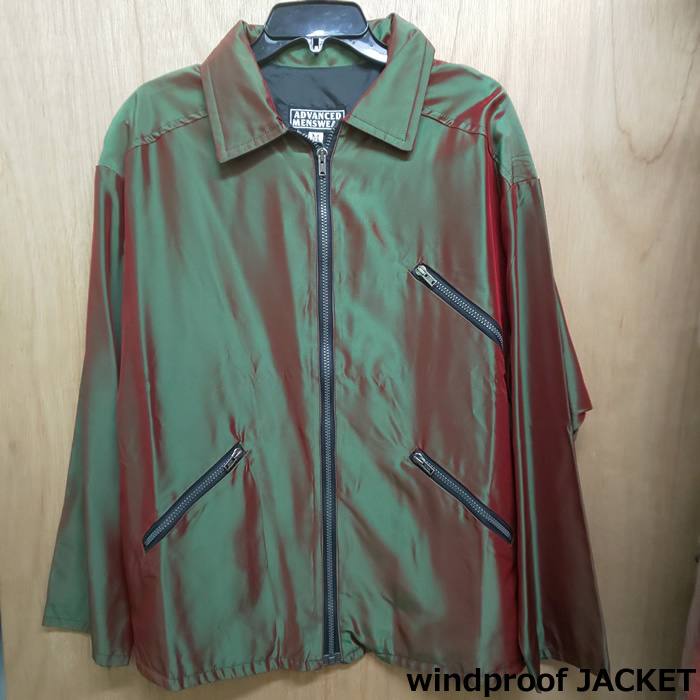【特価！セール！】WINDPROOF　防風(fēng)ジップアップ ジャケット　ADVANCED　MENSWEAR　E72304ータマムシカラーー Mサイズ