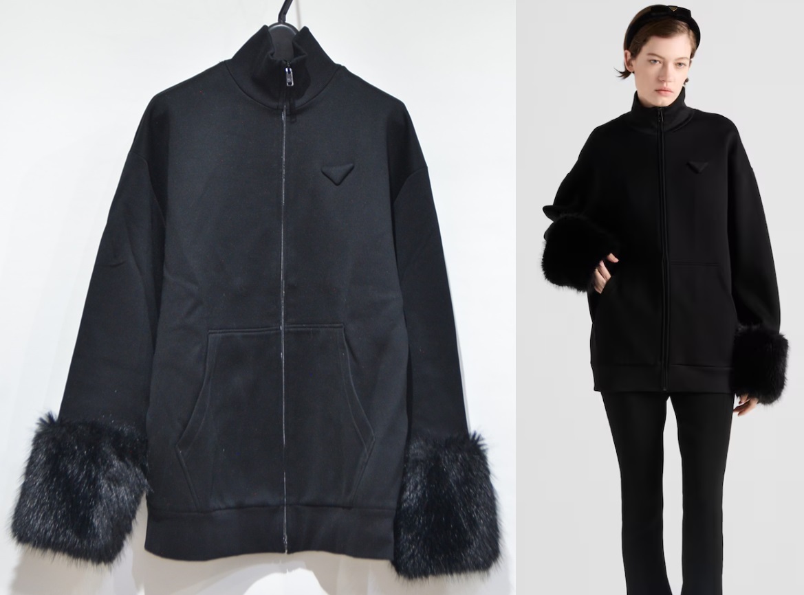 PRADA★ ダブルフリース ハイネックブルゾン Yahoo!オークション - PRADA プラダ ダブル フリース ハイネック