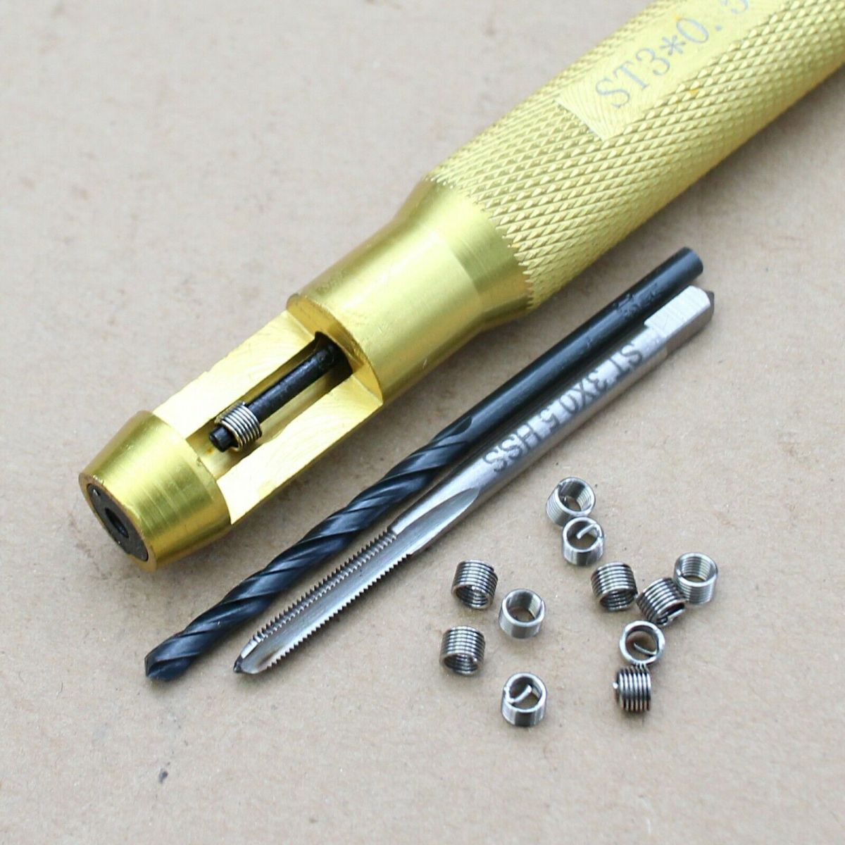 M5 x 0.8 用 ねじ山補修 リコイルキット 修理 タップ ドリルビット 挿入工具 インサートコイル セット GAVAN工具、金具専門店