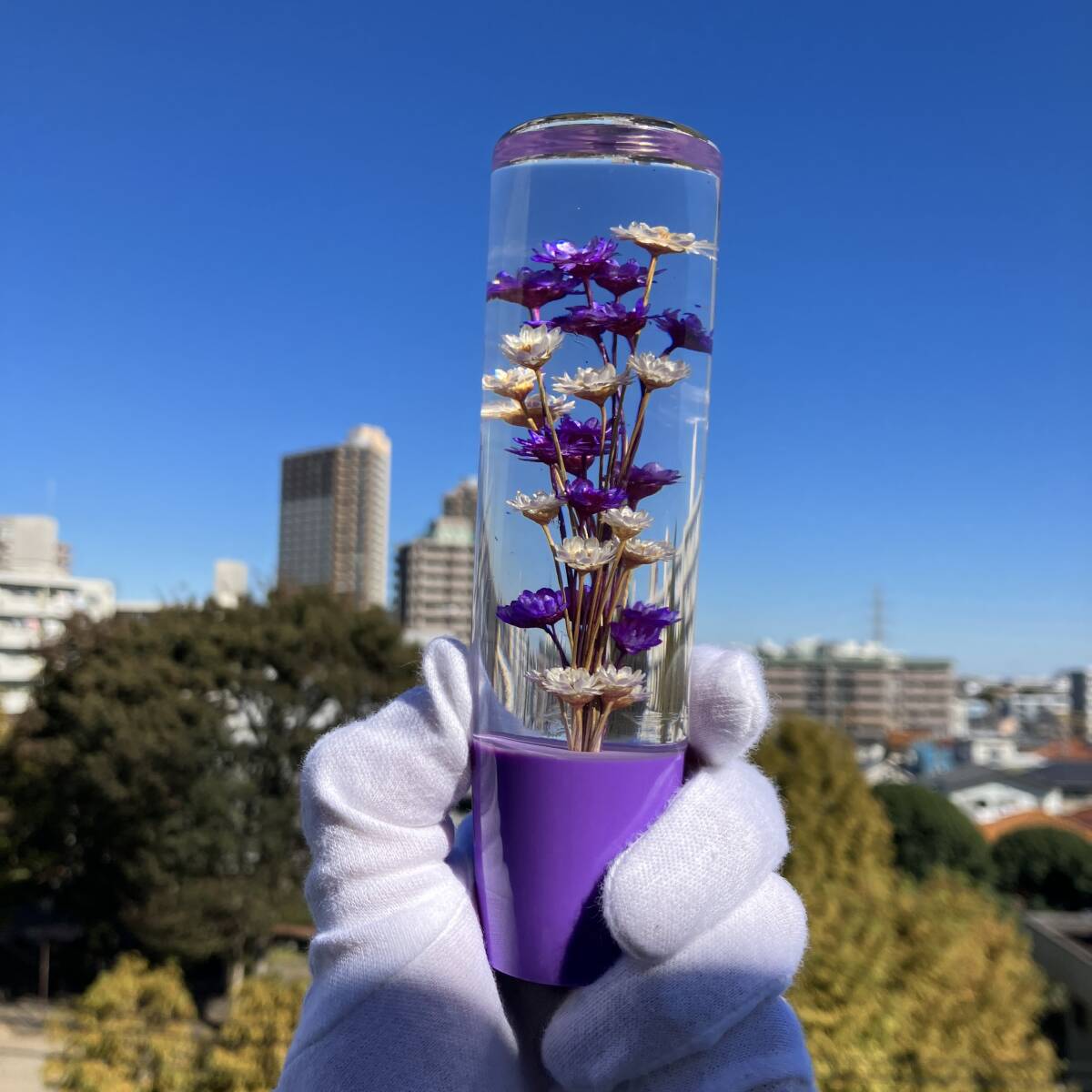 汎用 水中花 シフトノブ 延長 當時物 エクステンション パープル スポコン ドリフト サーキット 舊車 軽トラ デコトラ ライクワイズ 紫
