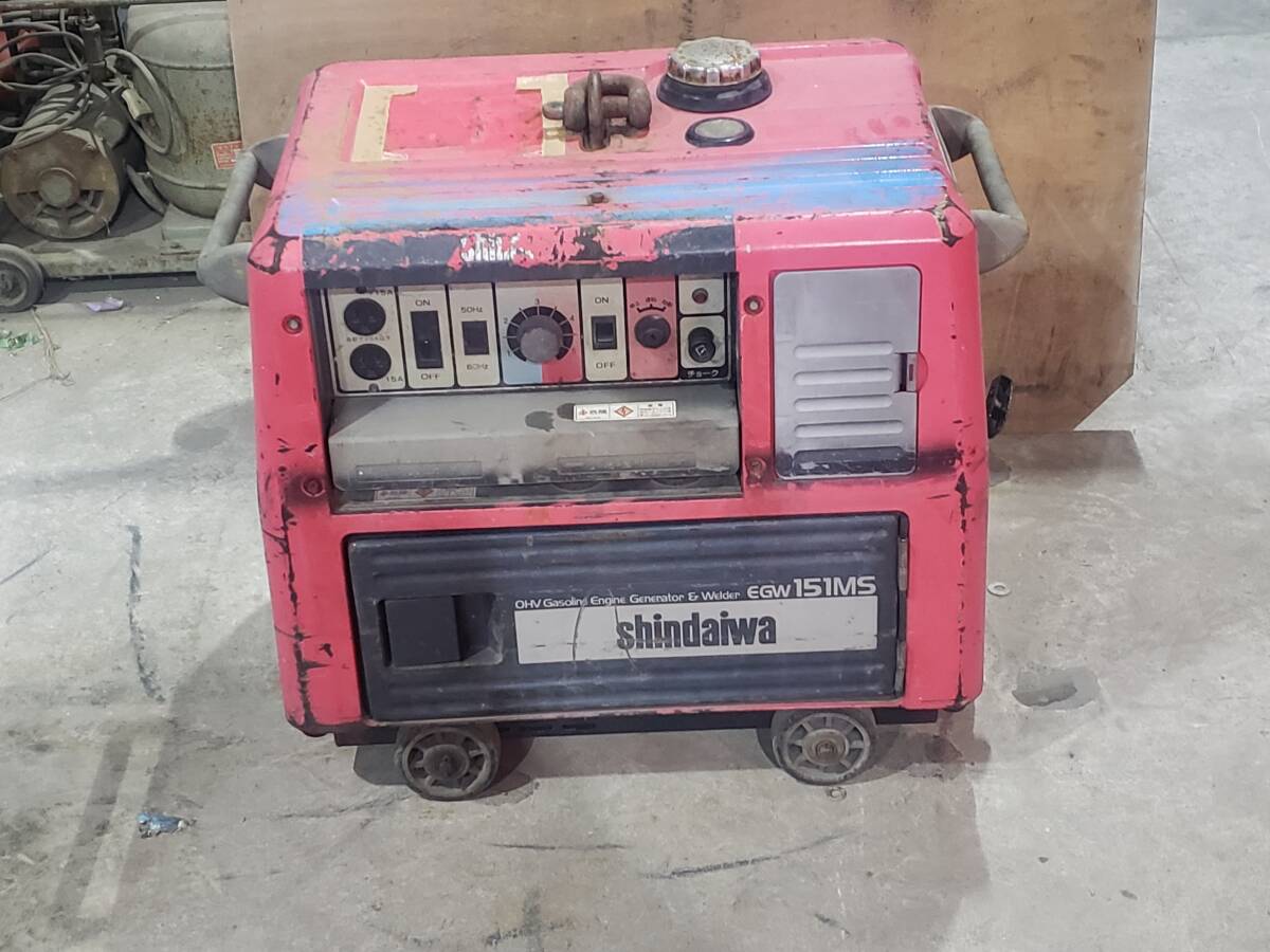 M1243 動作未/現状渡し☆売切☆新ダイワ EGW151MS 防音型エンジン発電機兼用溶接機 エンジンウェルダー