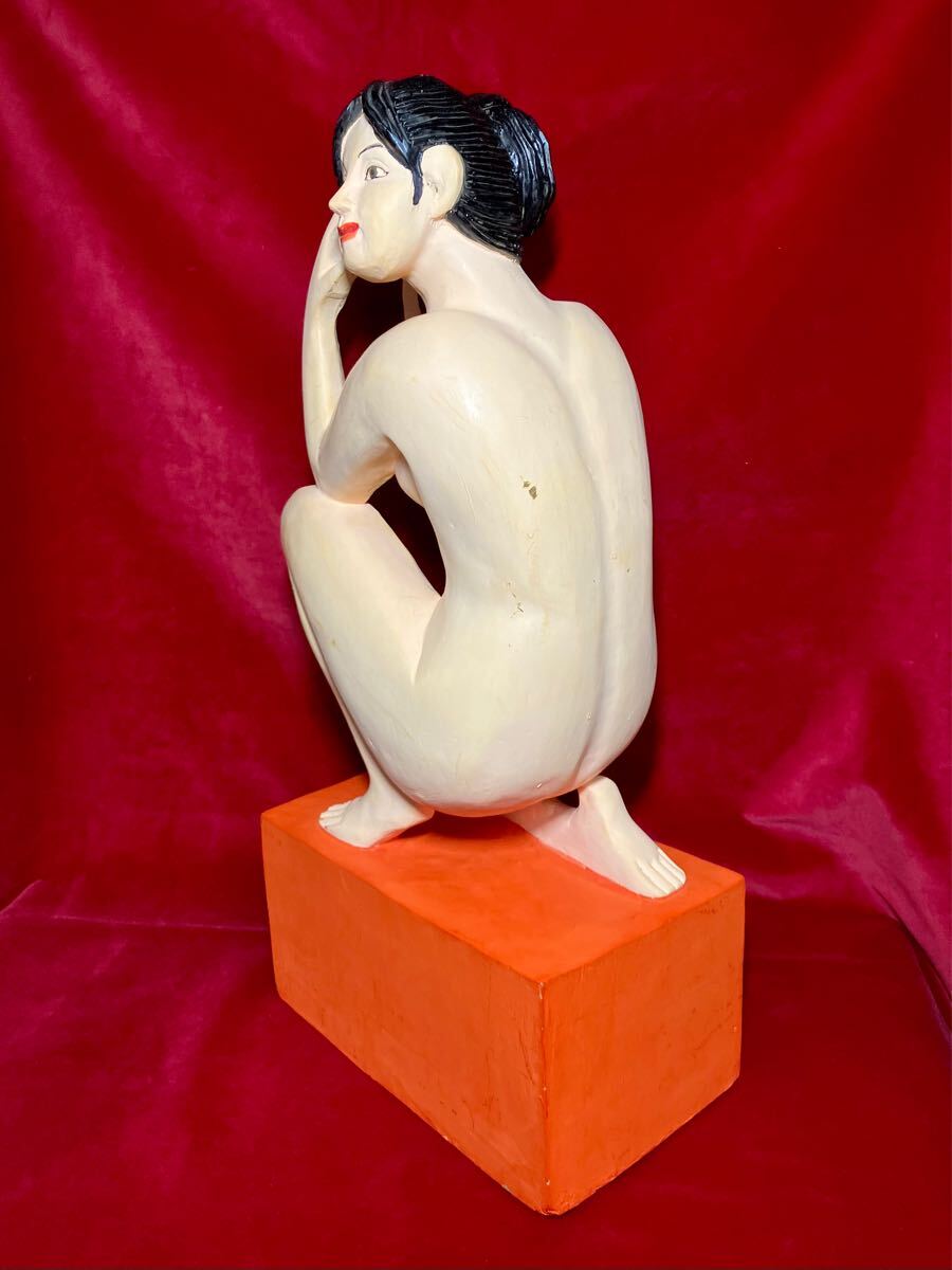 昭和レトロ 秘宝館 美女 木彫りヌード 裸婦像 オブジェ 置物 昭和レトロ 秘宝館 美女 木彫りヌード 裸婦像 オブジェ 置物
