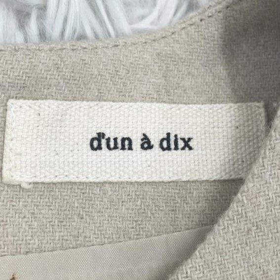 【A3121】d'un a dix ダンアディックス レイヤード風トップス カットソー レディース ベージュ プリーツデザイン 秋冬 Mサイズ_画像8