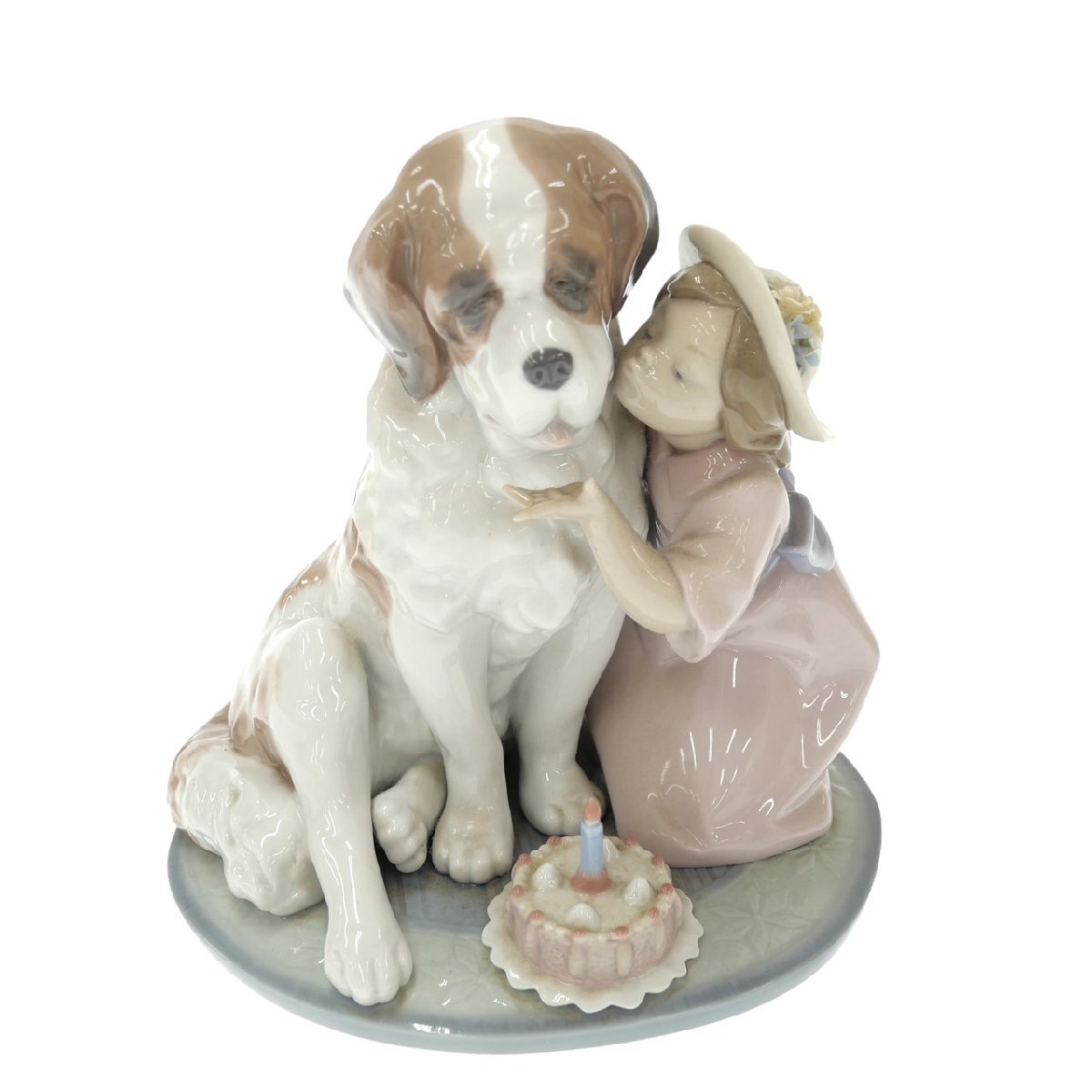 1円スタート LLADRO リヤドロ 6632 陶器人形 お誕生日のキッス
