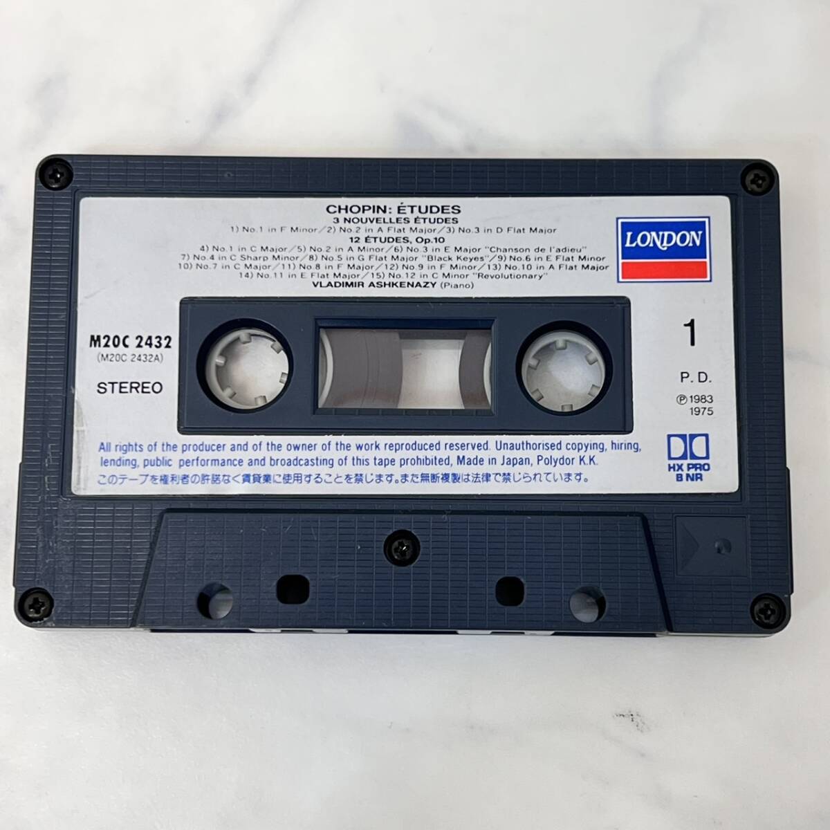 ショパン 練習曲集 （全27曲）Chopin（1810-1849） エチュード ステレオ M30C-2432 現状 中古 　管理：B⑪