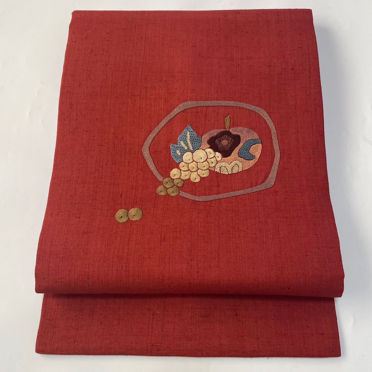 あ2501】本場 中国 蘇州手刺繍 名古屋帯 正絹(あ2501本場 中国 あ2501】本場 中国 蘇州手刺繍 名古屋帯 正絹(あ2501本場 中国