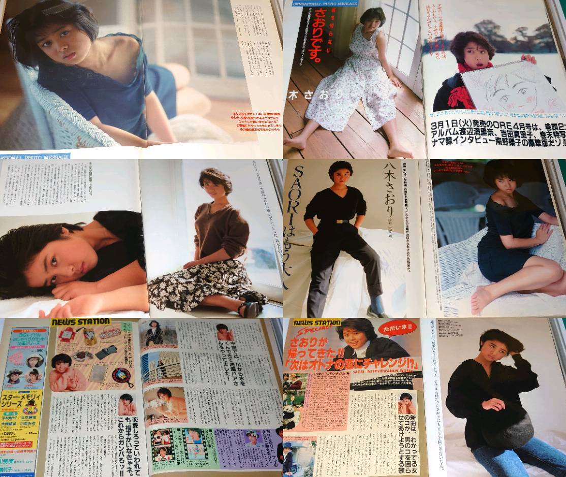 八木さおり 1985年〜1988年 大量 切り抜き ファイル 2冊 120P 八木さおり 1985年〜1988年 大量 切り抜き ファイル 2冊 120P