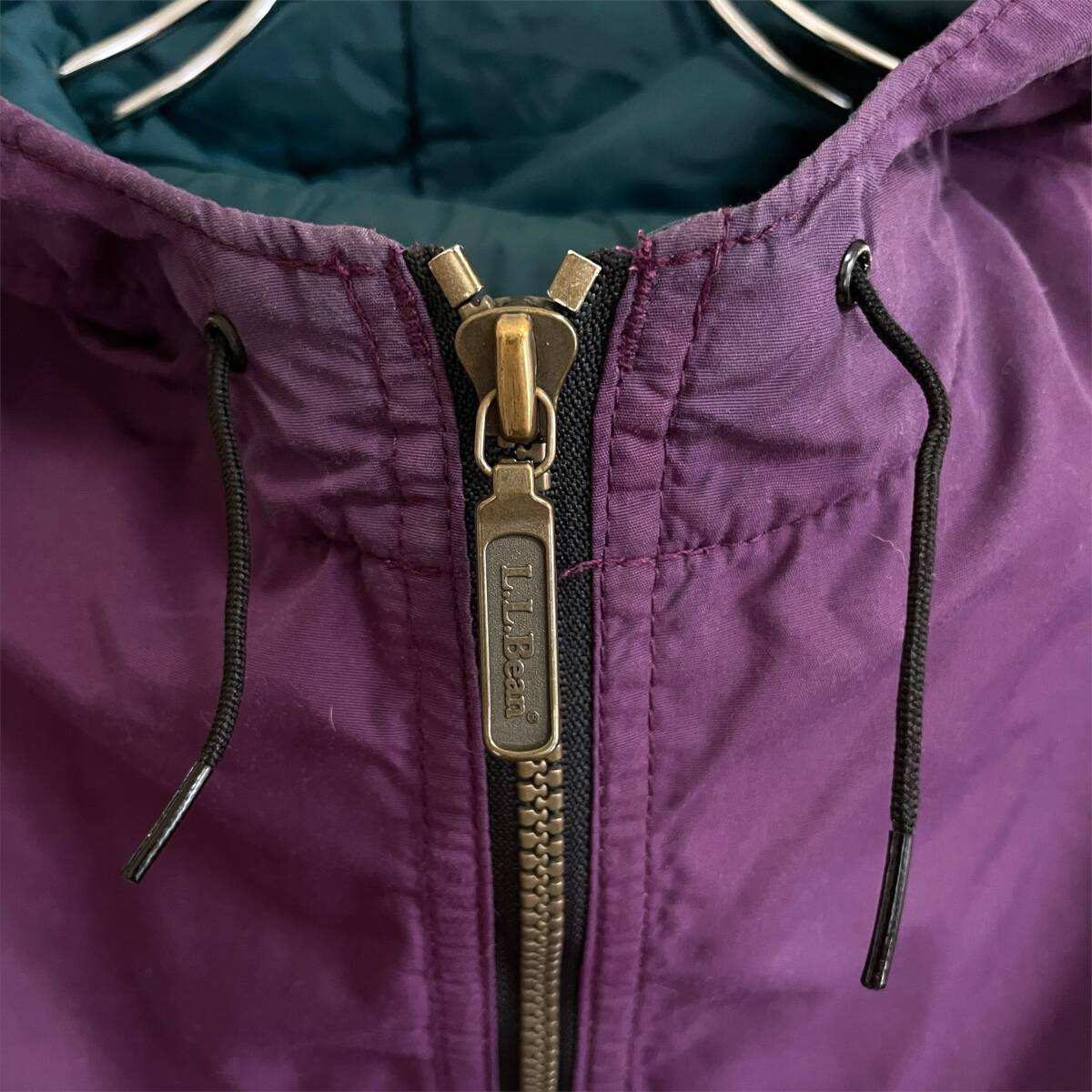 USA製 80s L.L.Bean エルエルビーン 中綿 アノラック ハーフジップ パーカー ジャケット チロリアンテープ ヴィンテージ