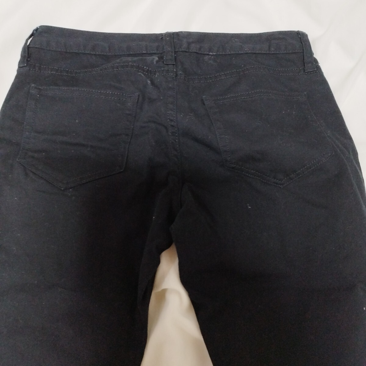 GU ストレッチ ストレート パンツ 黒 W67  レングス76_画像4