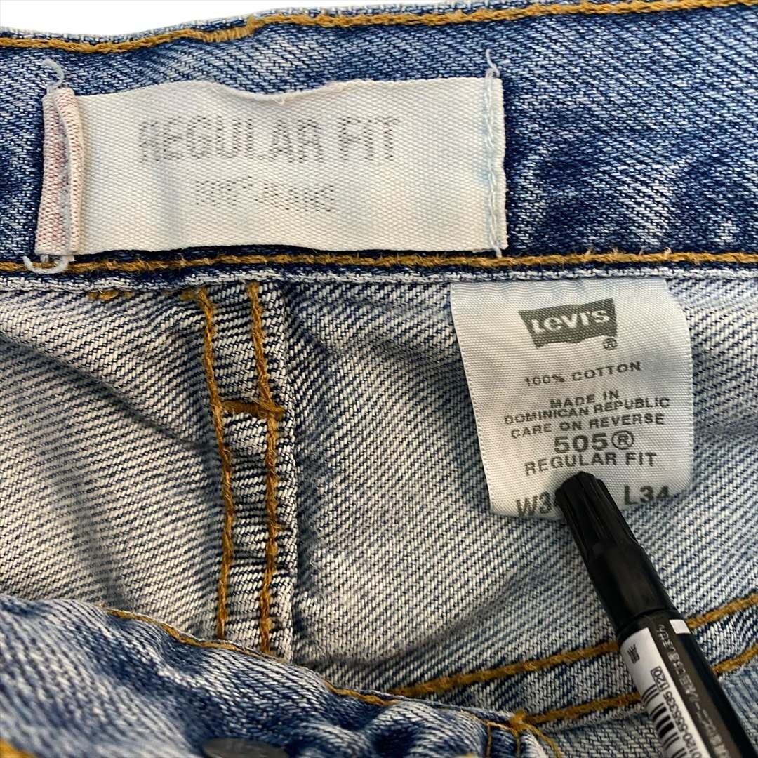 505 REGULAR FIT リーバイス デニム パンツ ジーンズ ボトムス ブルー LEVIS 古著 メンズ W34 ジーパン ドミニカ制 Vintage