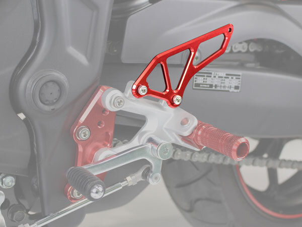 ポッシュフェイス POSH Faith アルミマシンドヒールガード YZF-R25/A、MT-25用 レッド 066070-02_画像2