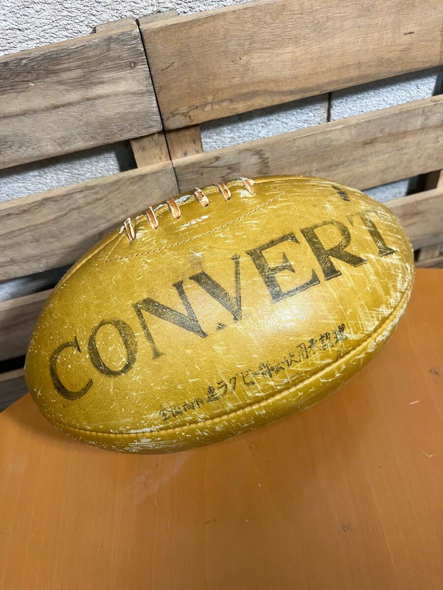 昭和 ラグビー 本革ボール 1975前後 ウシトラ CONVERT 全国 昭和 ラグビー 本革ボール 1975前後 ウシトラ CONVERT 全国