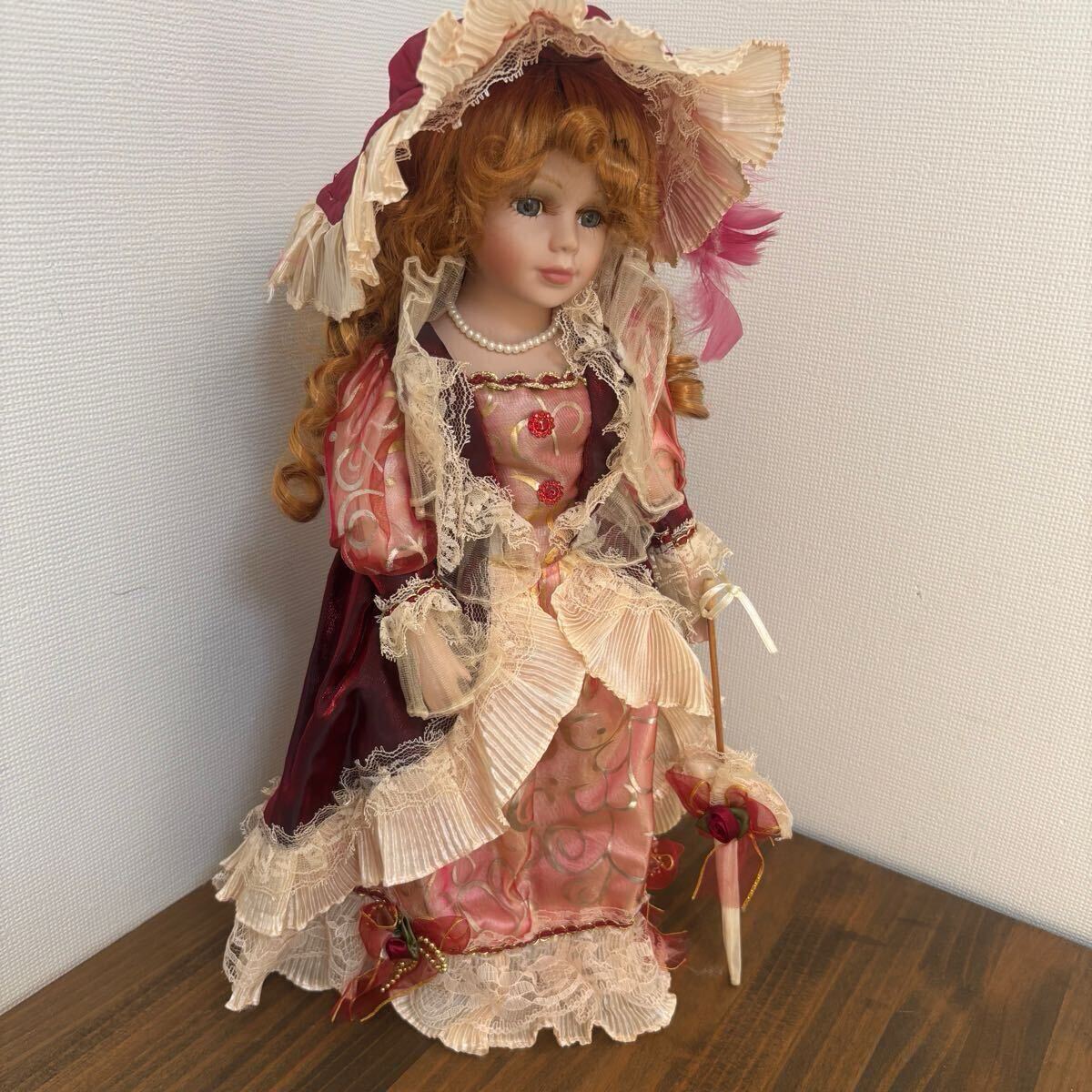アンティーク ビスクドール 西洋人形 Doll ピンクドレス 40cm アンティーク ビスクドール 西洋人形 Doll ピンクドレス 40cm